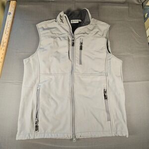 33,000ft Mens Softshell Fleece Lined Vest‎ Gray Full Zip Outdoor 22SF0562-009 M